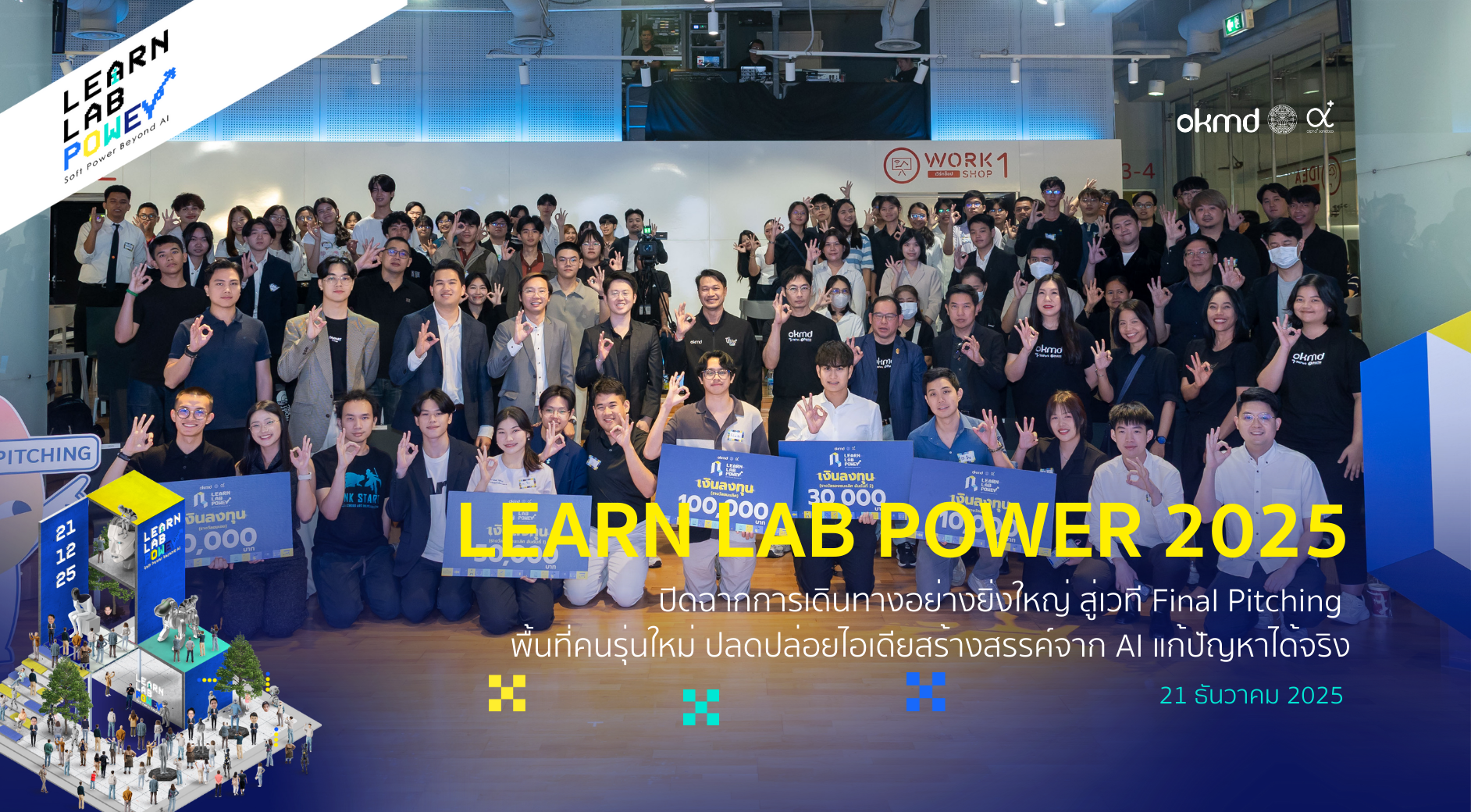 ปิดฉากลงอย่างยิ่งใหญ่! ประมวลภาพพิธีปิดและกิจกรรม LEARN LAB Power 2025 : Final Pitching 