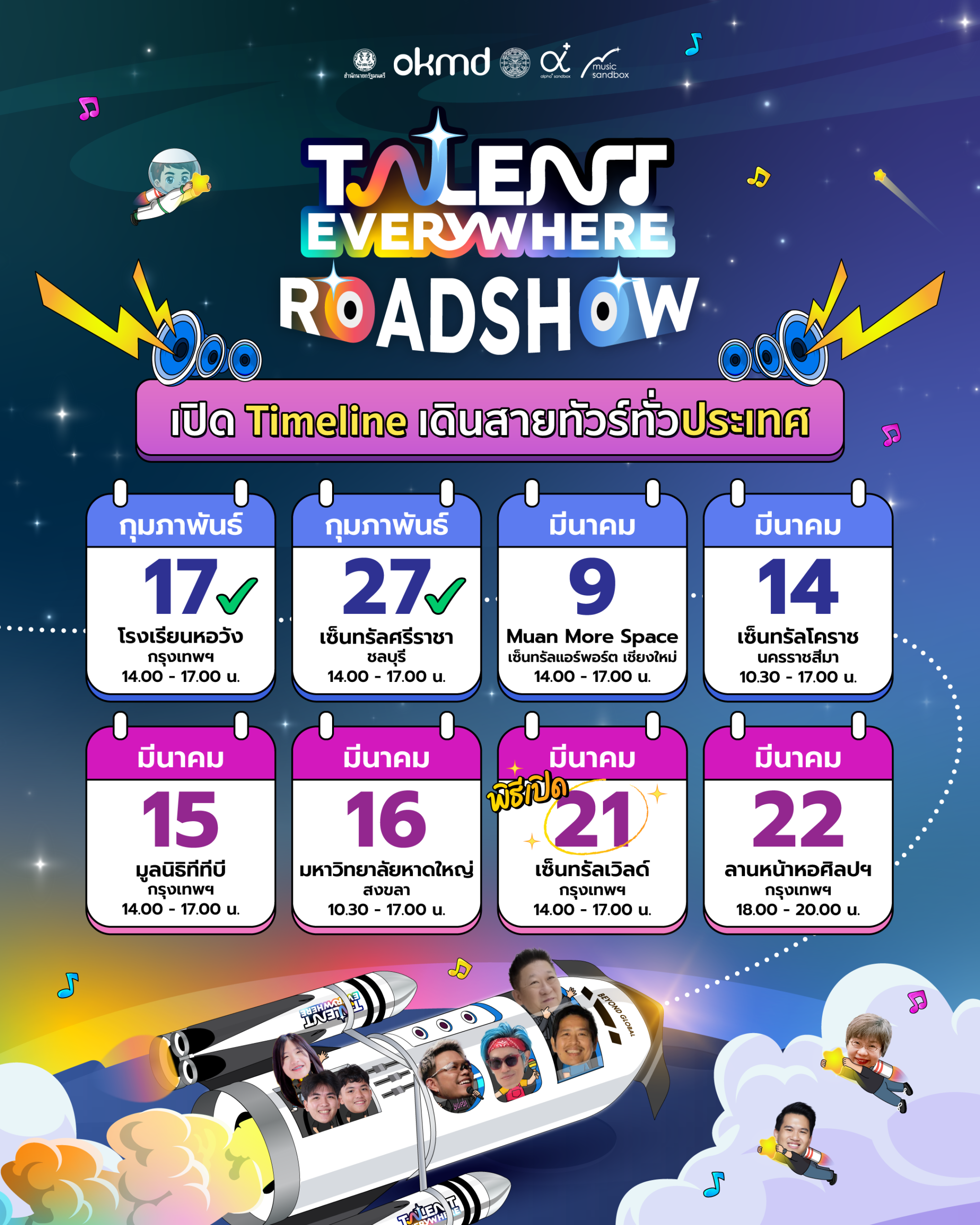 Talent Everywhere Roadshow เปิด Timeline เดินสายทั่วประเทศ!